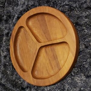*Vintage* Selandia Designs Teak Wood Divided Table Top Serving Piece Mid-Century